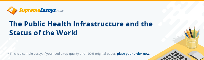 The Public Health Infrastructure and the Status of the World 