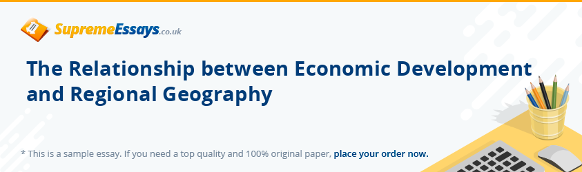 The Relationship between Economic Development and Regional Geography